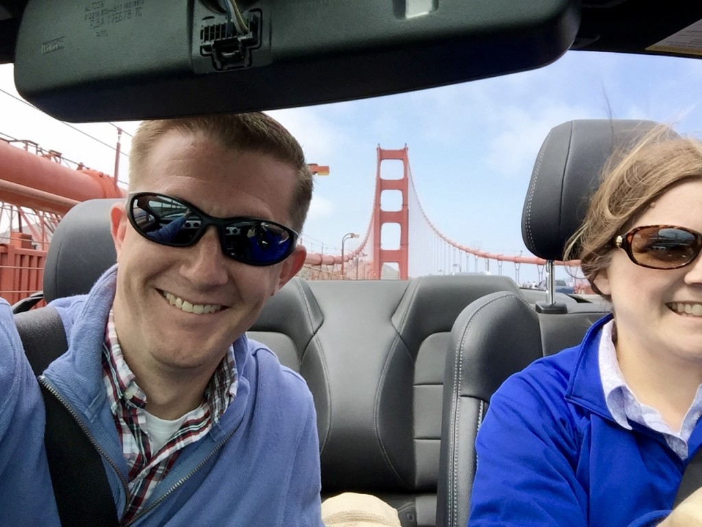 Our first time across the Golden Gate Bridge and Anna was excited to be the one driving!