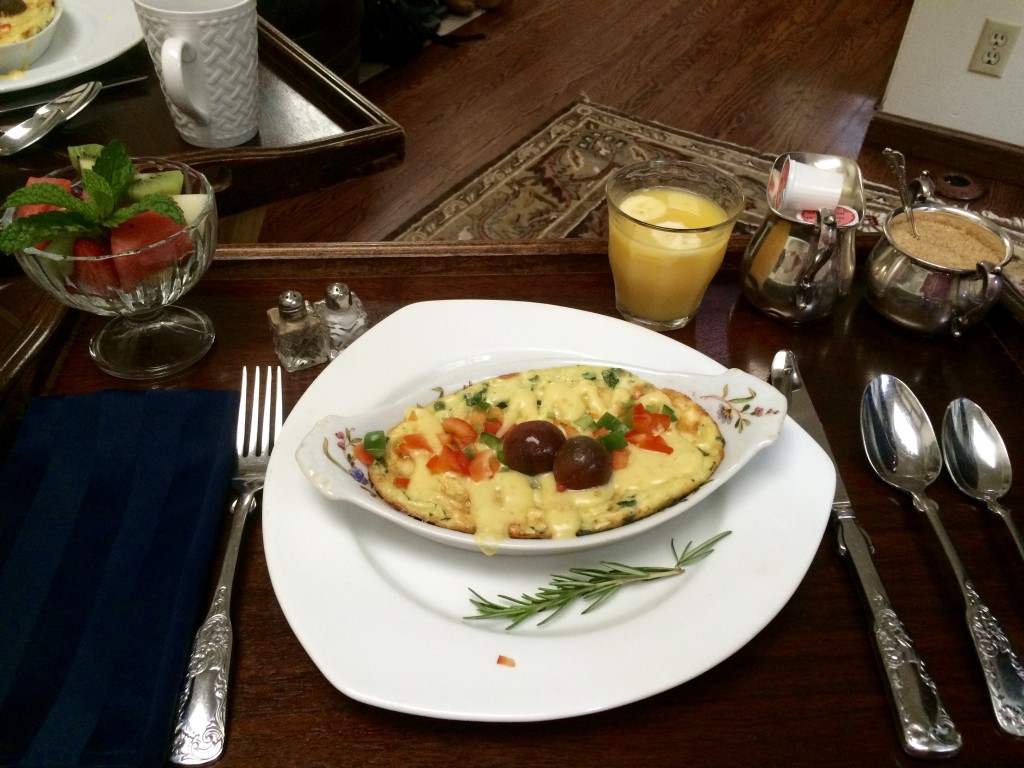 Breakfast at this B&B was delicious!